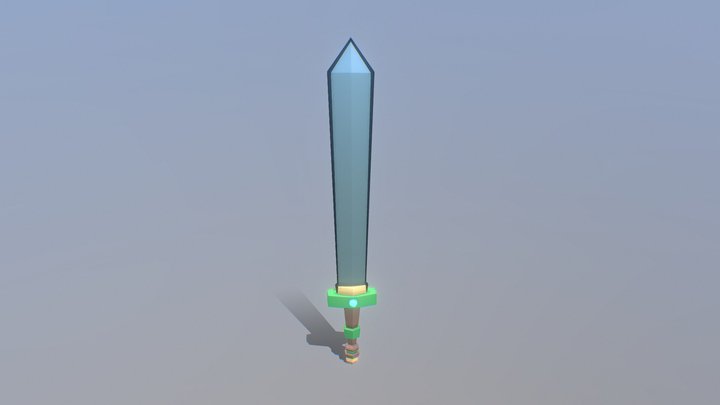 Low-poly Sword from YanSculpts tutorial 3D Model
