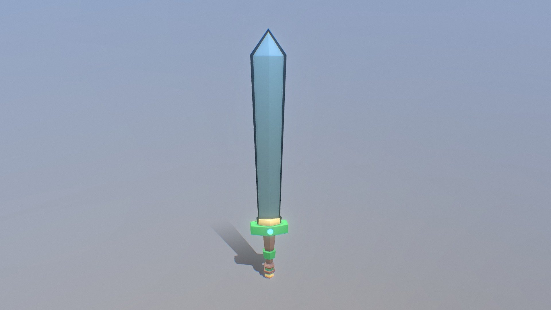 Low-poly Sword from YanSculpts tutorial