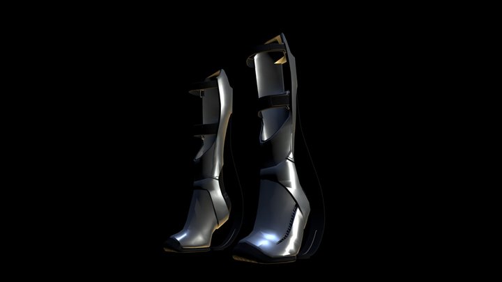 Portal 2 - Long Fall Boots 3D Model