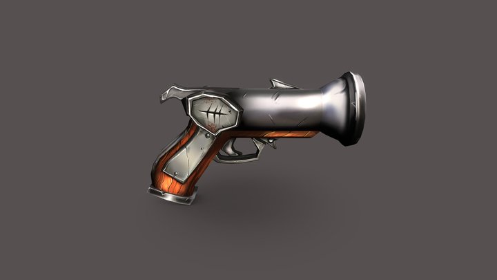 Handpaint Pirate gun 3D Model