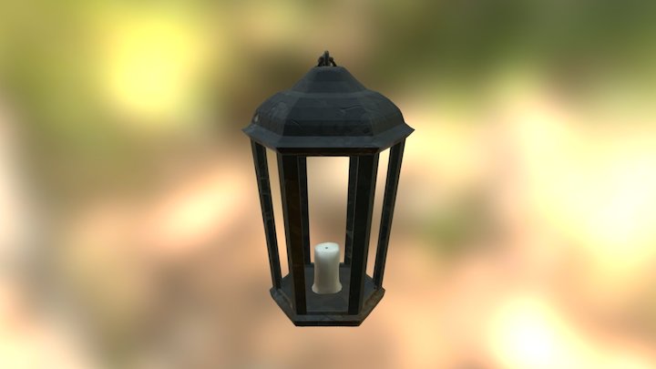 Final Texture: Lantern With Candle 3D Model