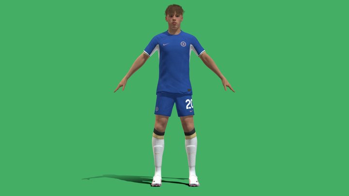 3D Rigged Cole Palmer Chelsea 2024 3D Model
