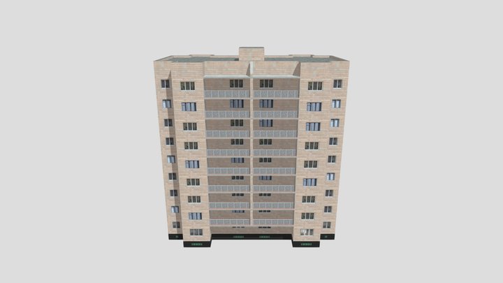 Old multi-storey building 3D Model