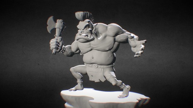 Cartoon Orc 3D Model