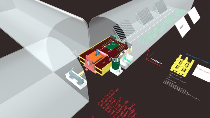 Carbone Urbain / Biochar greenhouse setup 3D Model