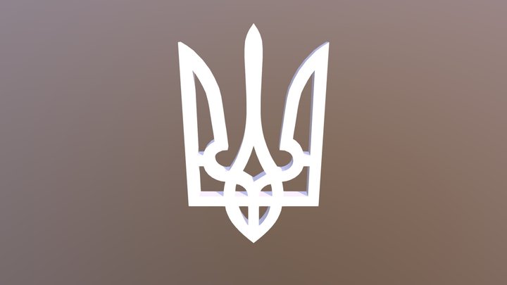 The Emblem Of Ukraine1+ 3D Model