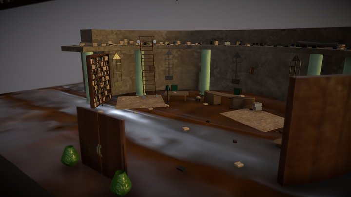 Alvaro Campo Escenario Interior 3D Model