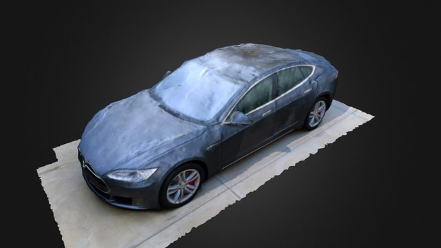 Tesla Model S P85D Midnight Silver 3D Model