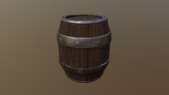 Stylized barrel 3D Model