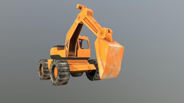 Excavator toy model 3D Model