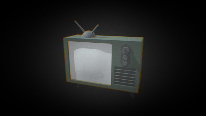 3d low poly television 3D Model