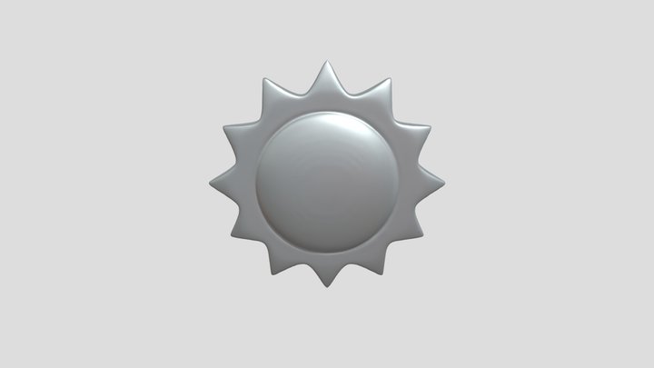 sun symbol with rays 3D Model