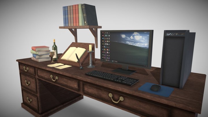 Juxtaposition Desk 3D Model