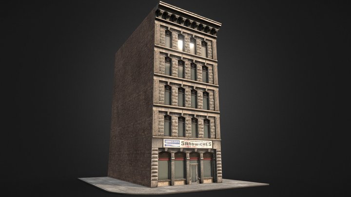 Detailed Old NYC Building 3D Model