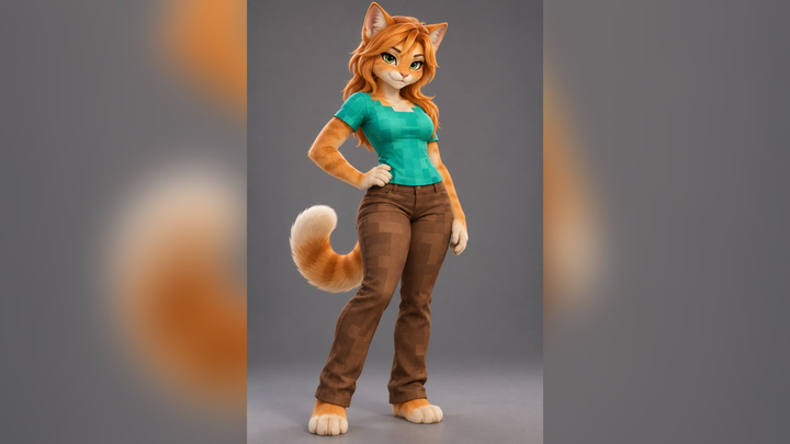 Alex (Minecraft) Furry 3D Model