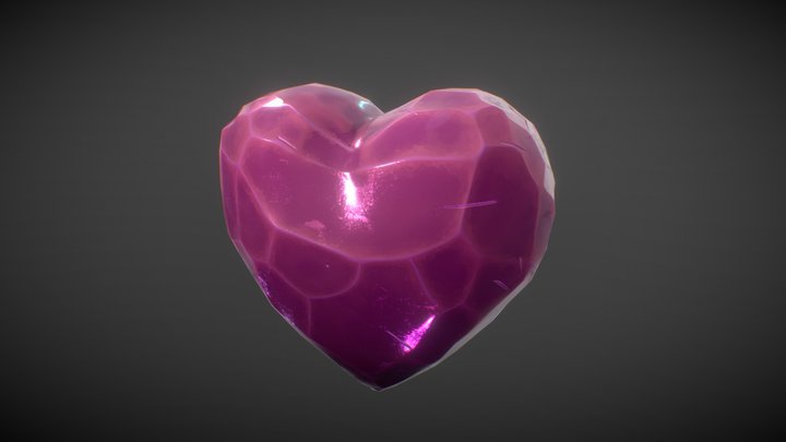 Crystal Heart #SketchfabWeeklyChallenge 3D Model