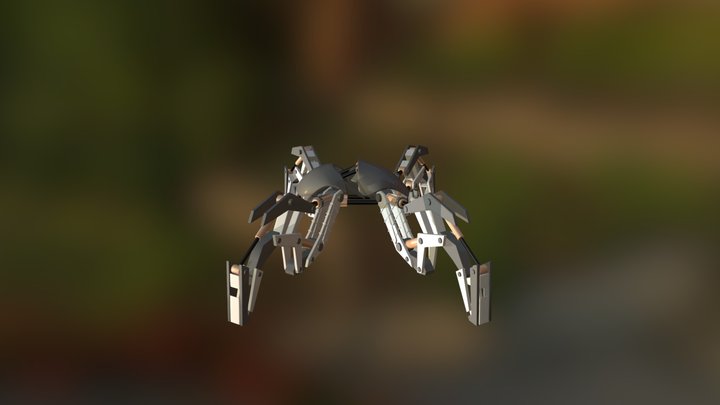 Quadroped Robot 3D Model