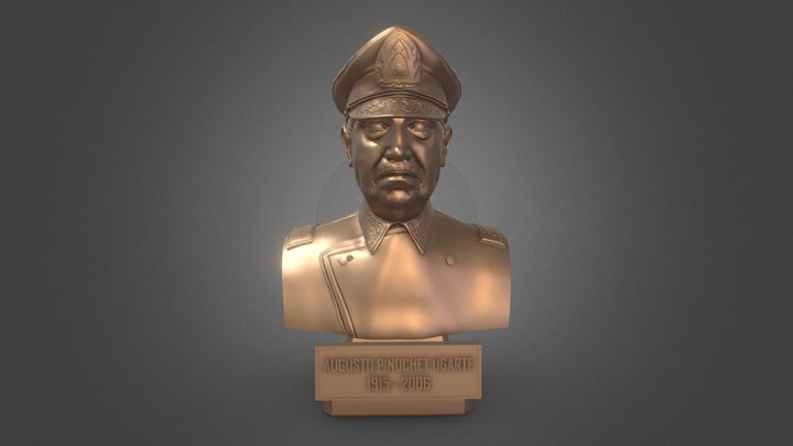 Augusto Pinochet Ugarte Bust 3D Model