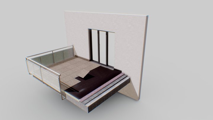 RENOfloor Balkonaufbau 3D Model