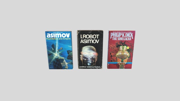 Retro Sci-fi Books 3D Model