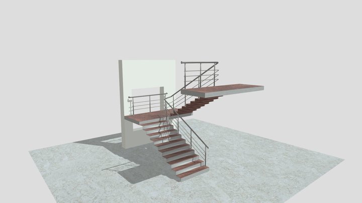 Перила Карасу нержавка 2 3D Model