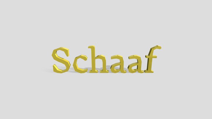 Schaaf Text 3D Model
