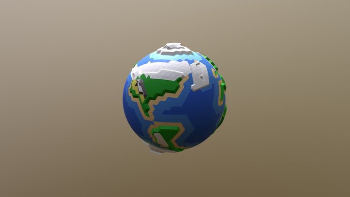 Low Poly Planet Earth 3D Model