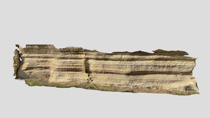 Alluvial Rock Facade 3D Model