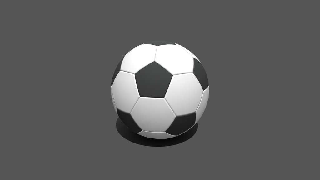 Low Poly Cartoon Football Ball Free