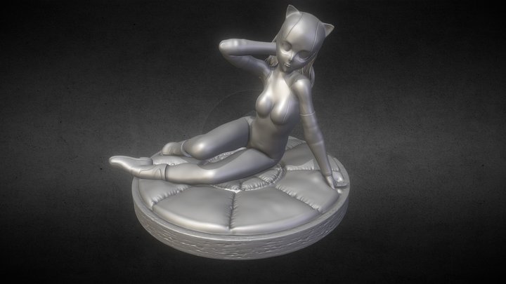 Cat Woman anime style. 3D printable 3D Model