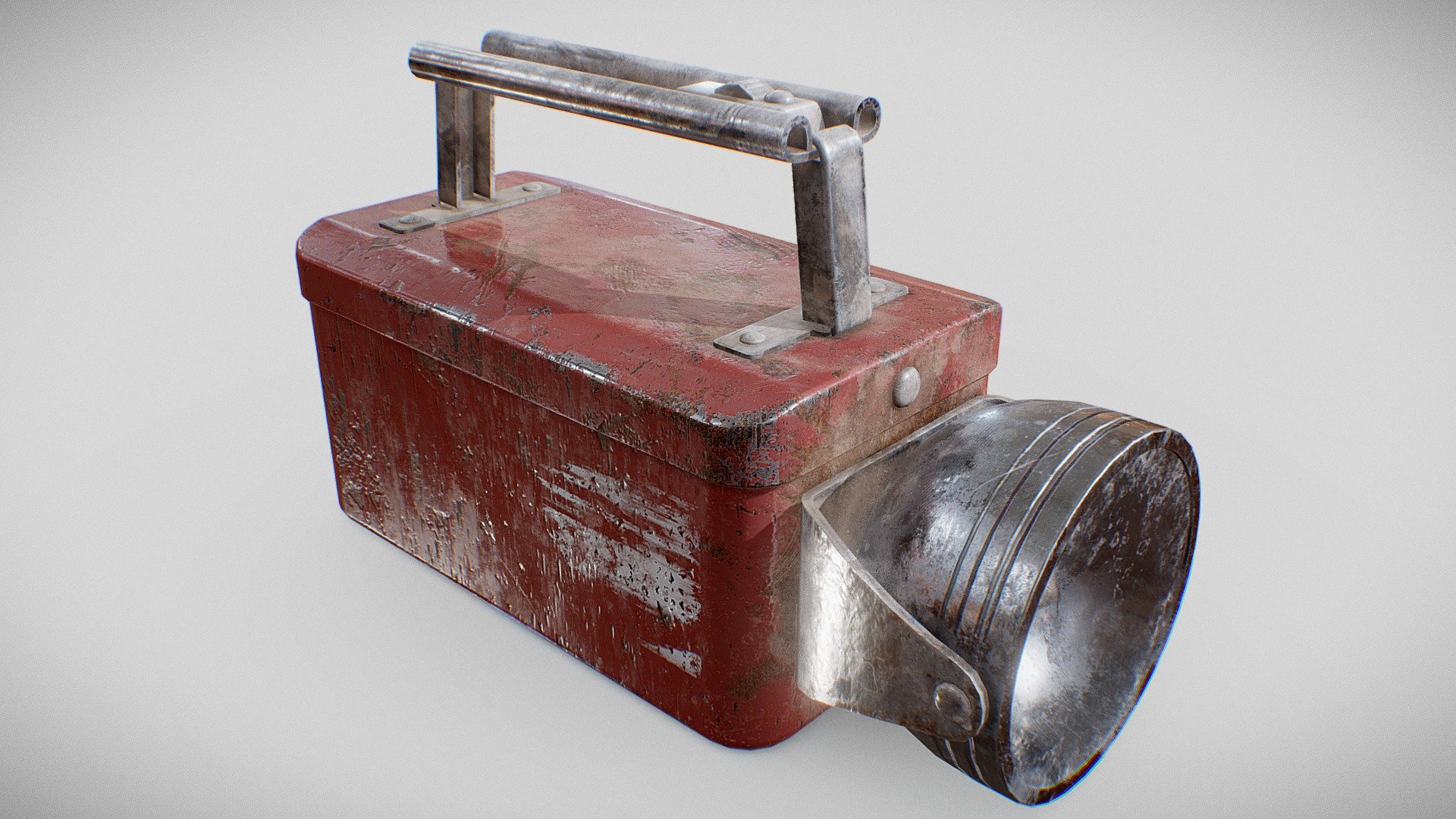 Old Rusty Flashlight Buy Royalty Free 3D model by Serhii3D [259d328
