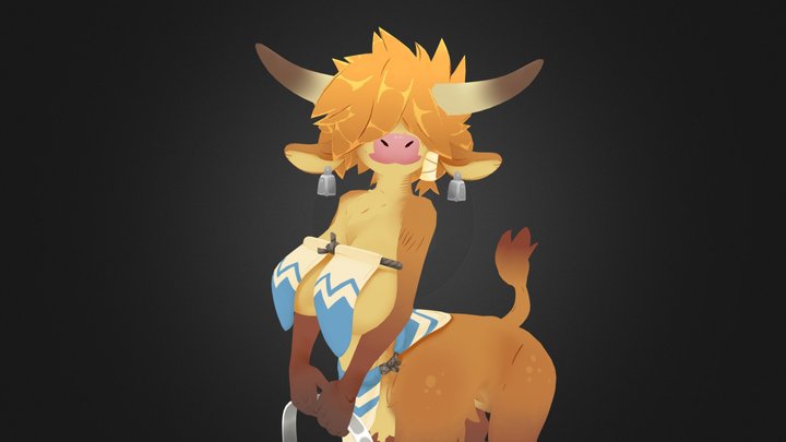 Cowtaur VRChat Avatar 3D Model