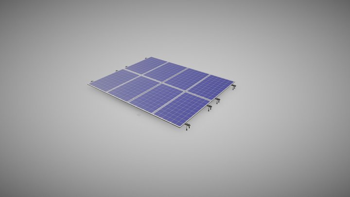 PV mounting system: model R2H4 3D Model