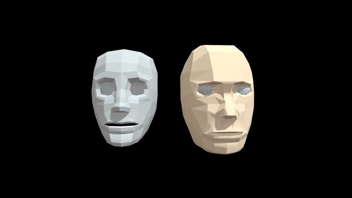 Head Mask + Free-Hand Adjustment 3D Model