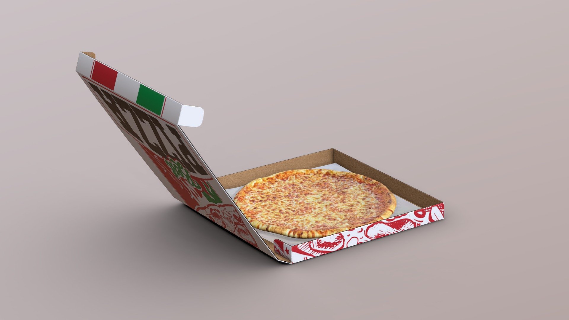 Big Pizza Simulation Food Model , modelzz