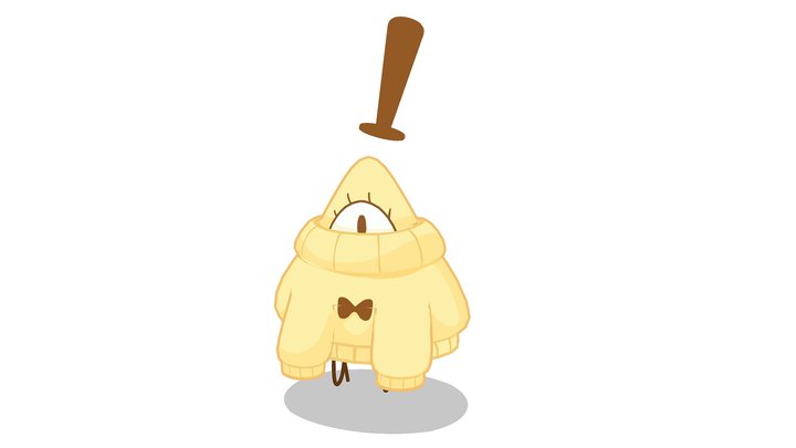 Bill Cipher in a soft sweater Gravity Falls 3D Model