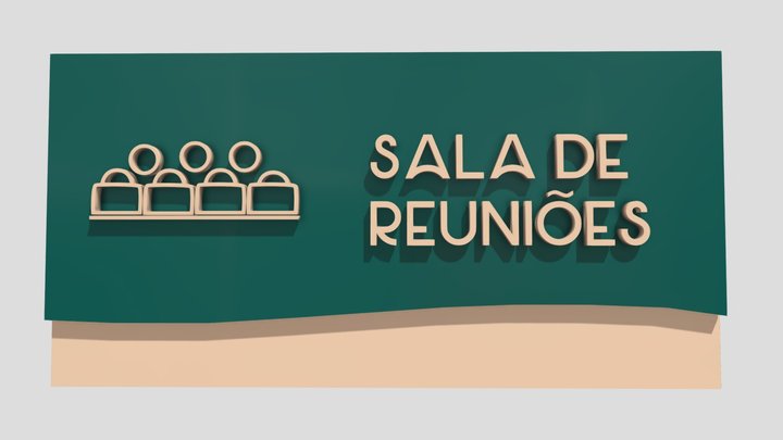 Placa Locacional - Porta 3D Model