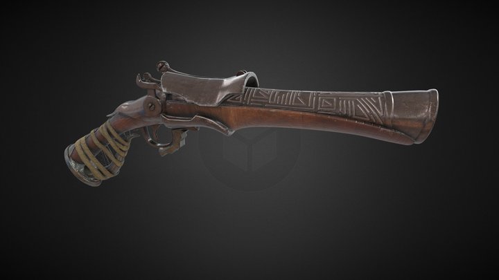 Bloodborne Gun Concept 3D Model