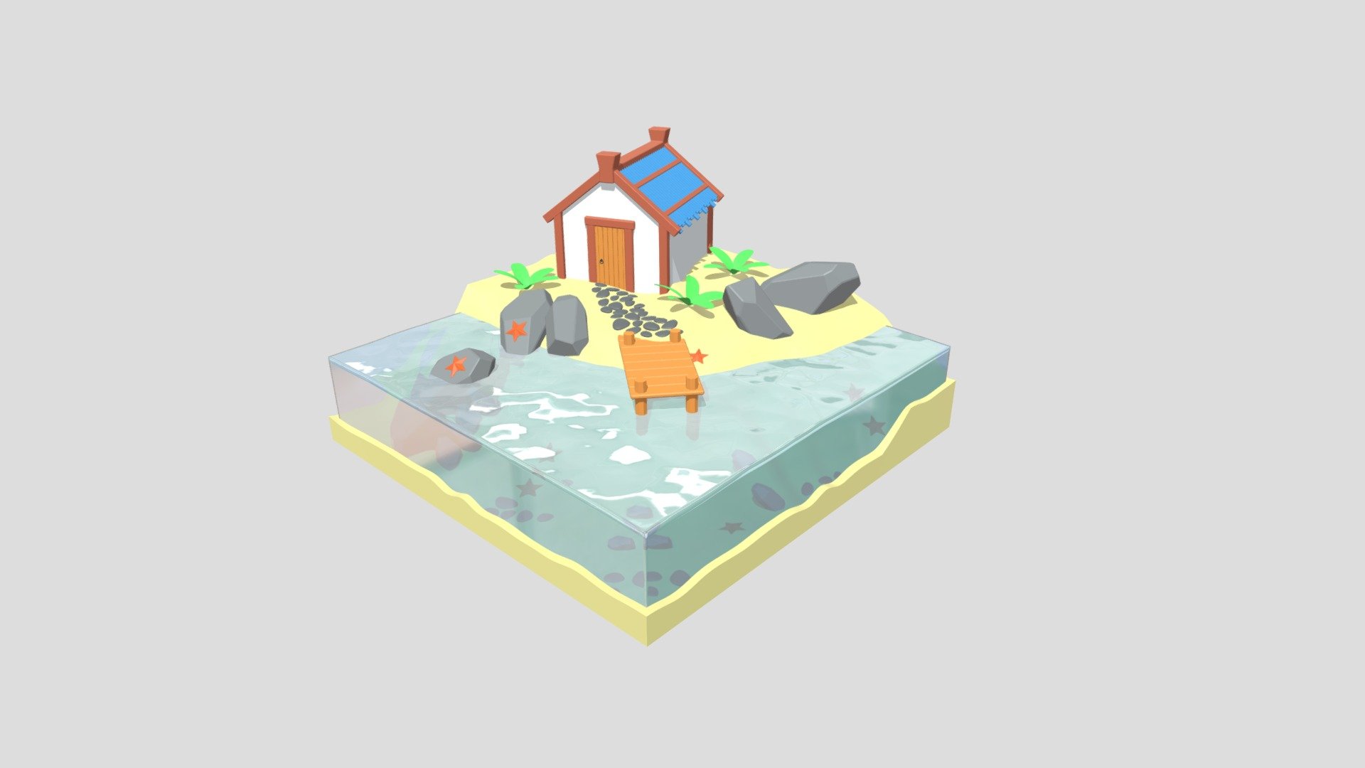 Simple house at the beach