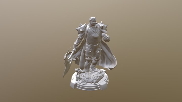 League of Legends Darius statue 3D Model