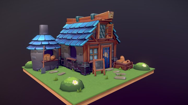 Bakery Diorama 3D Model