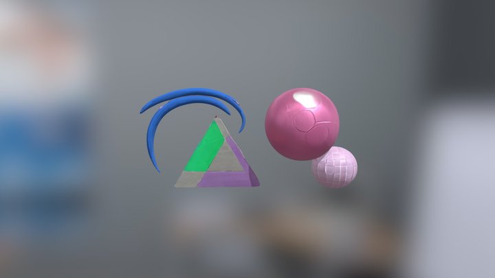 Abstract geometric shapes 3D Model