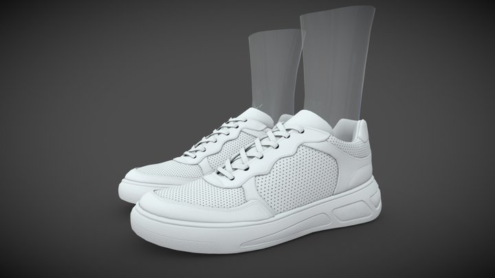 ASOS DESIGN Dixon Skater Sneakers White 3D Model