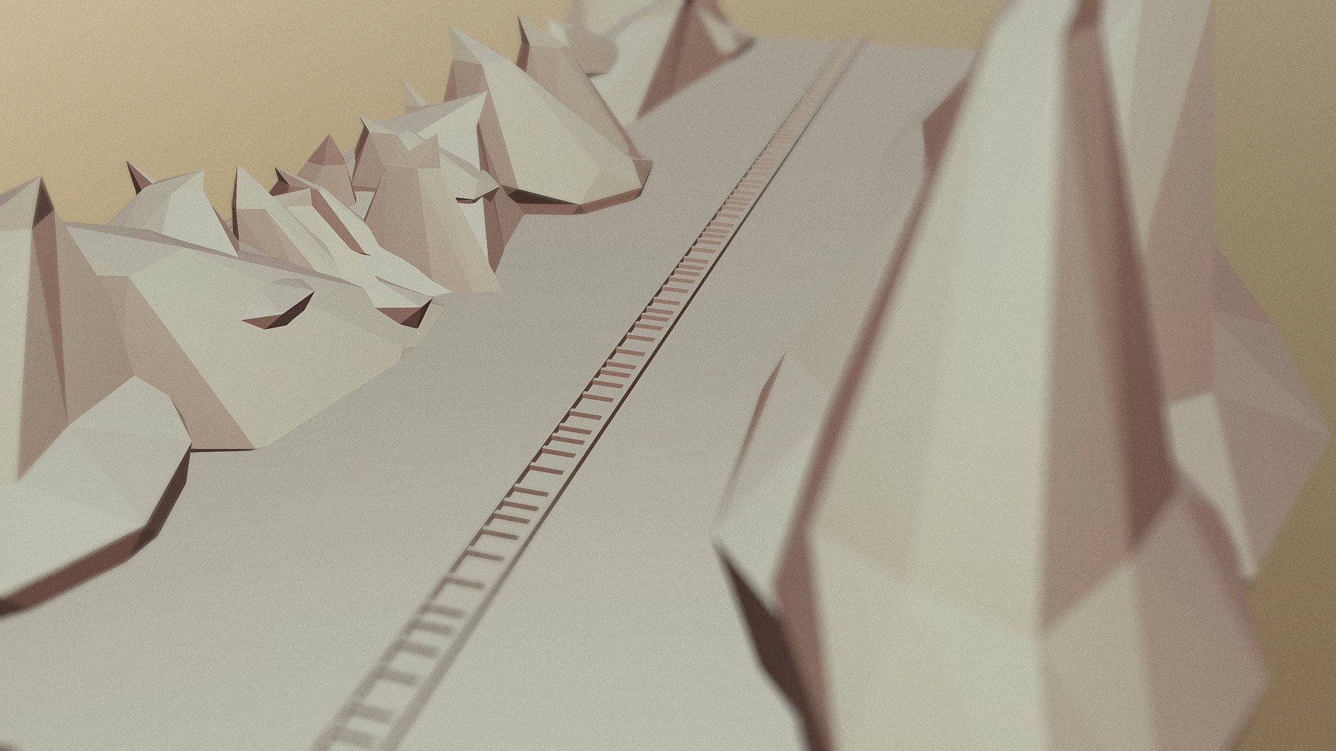 Railroad through the mountains