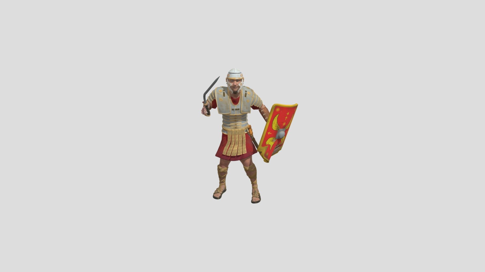 A French solider running down the hill