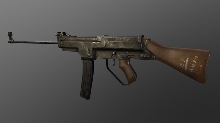 Grossfuss Sturmgewehr (StG-45 Horn) 3D Model