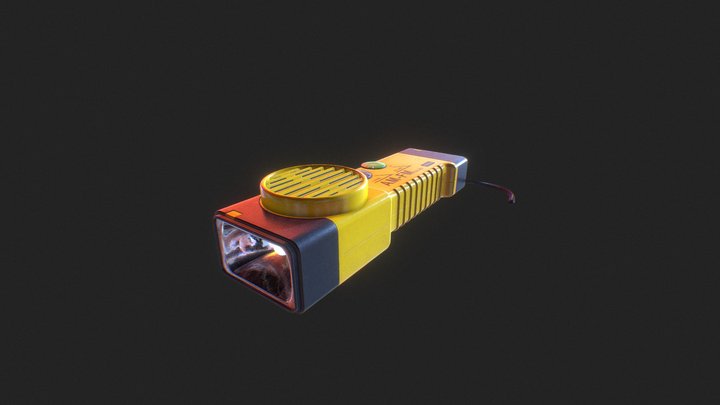 Radio Flashlight 3D Model