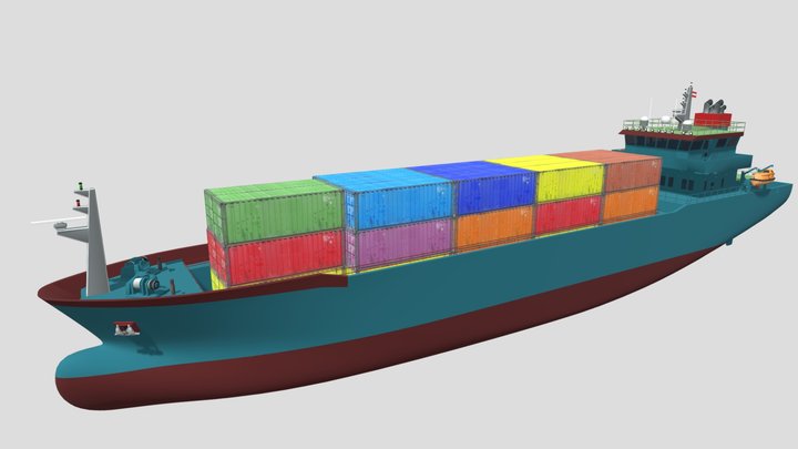 Cargo Ship 09 Loaded