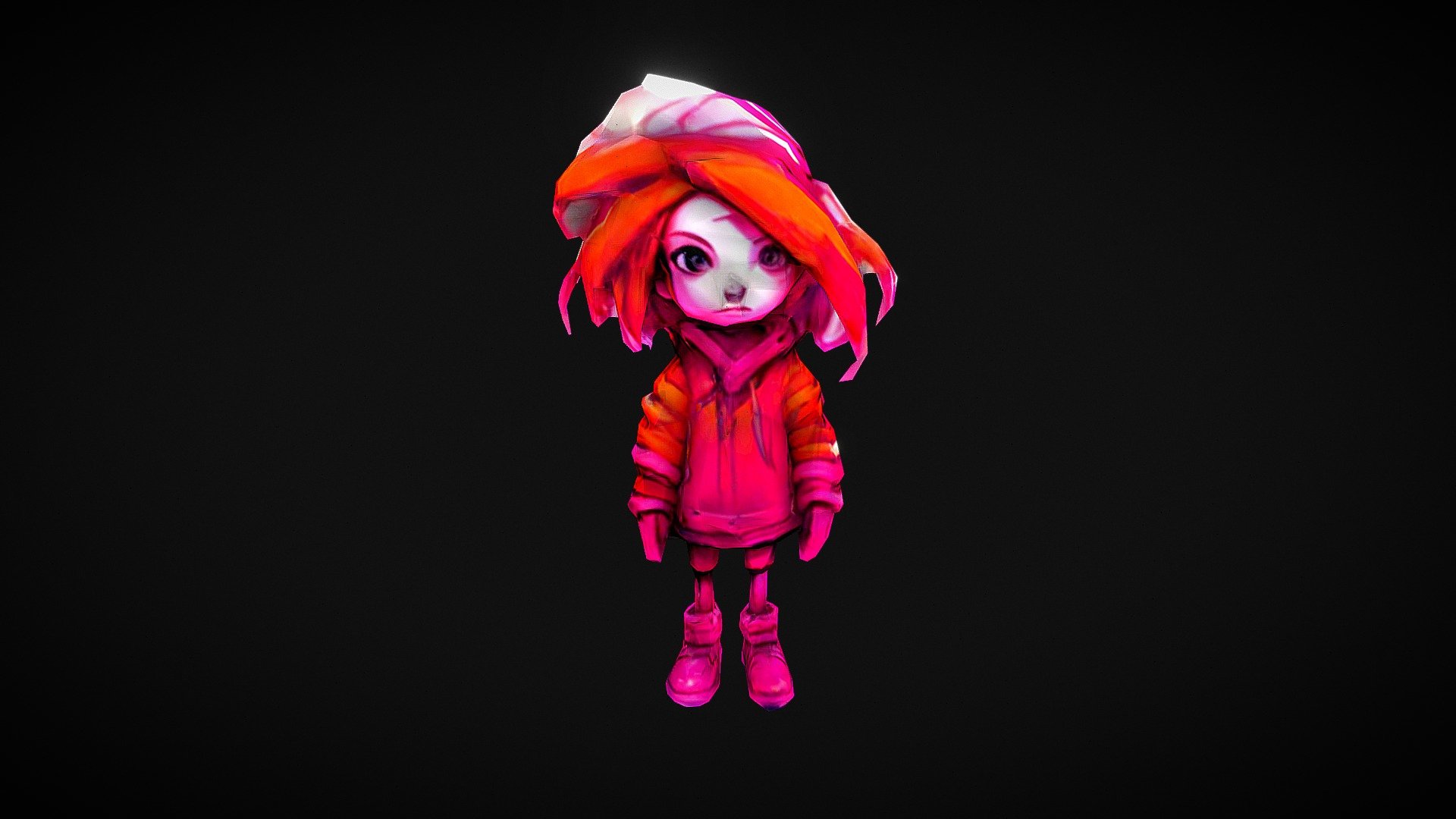 "Whimsical Violet Doll" Cartoon Purple Doll Pink - Download Free 3D ...