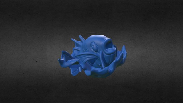 Magikarp V1 4 Water Merged 3D Model